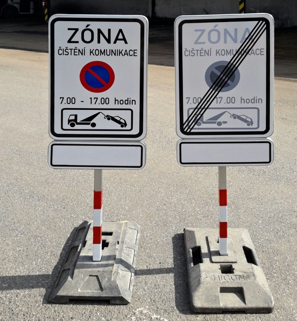 IZ 8a – Zóna s dopravním omezením a IZ 8b – Konec zóny s dopravním omezením